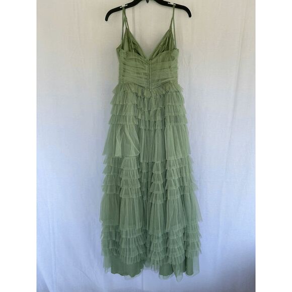 B. Darlin Prom/Formal/Bridesmaid Dress, Size 9/10 Sage Green, Tulle, Flowy - Picture 2 of 13